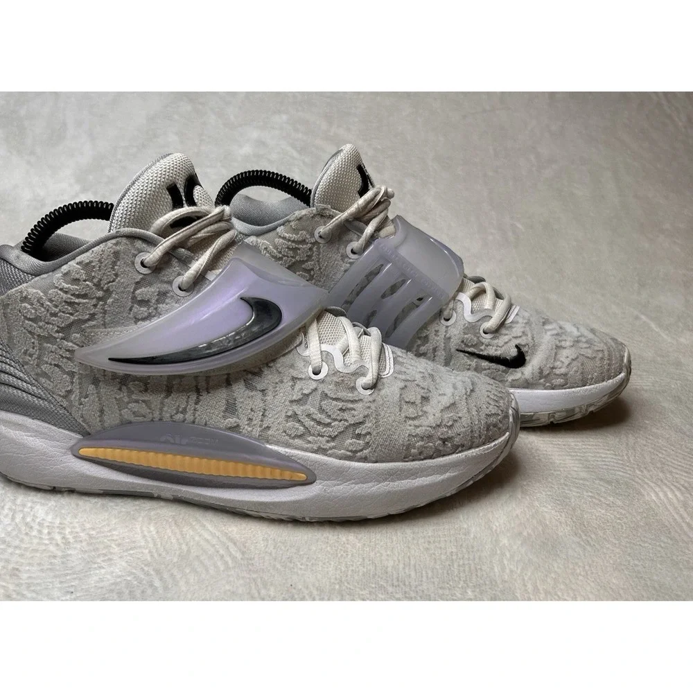 Nike Kevin Durant KD14 Home‎ Sneakers Mens 7.5 High Top White Wolf CW3935-100